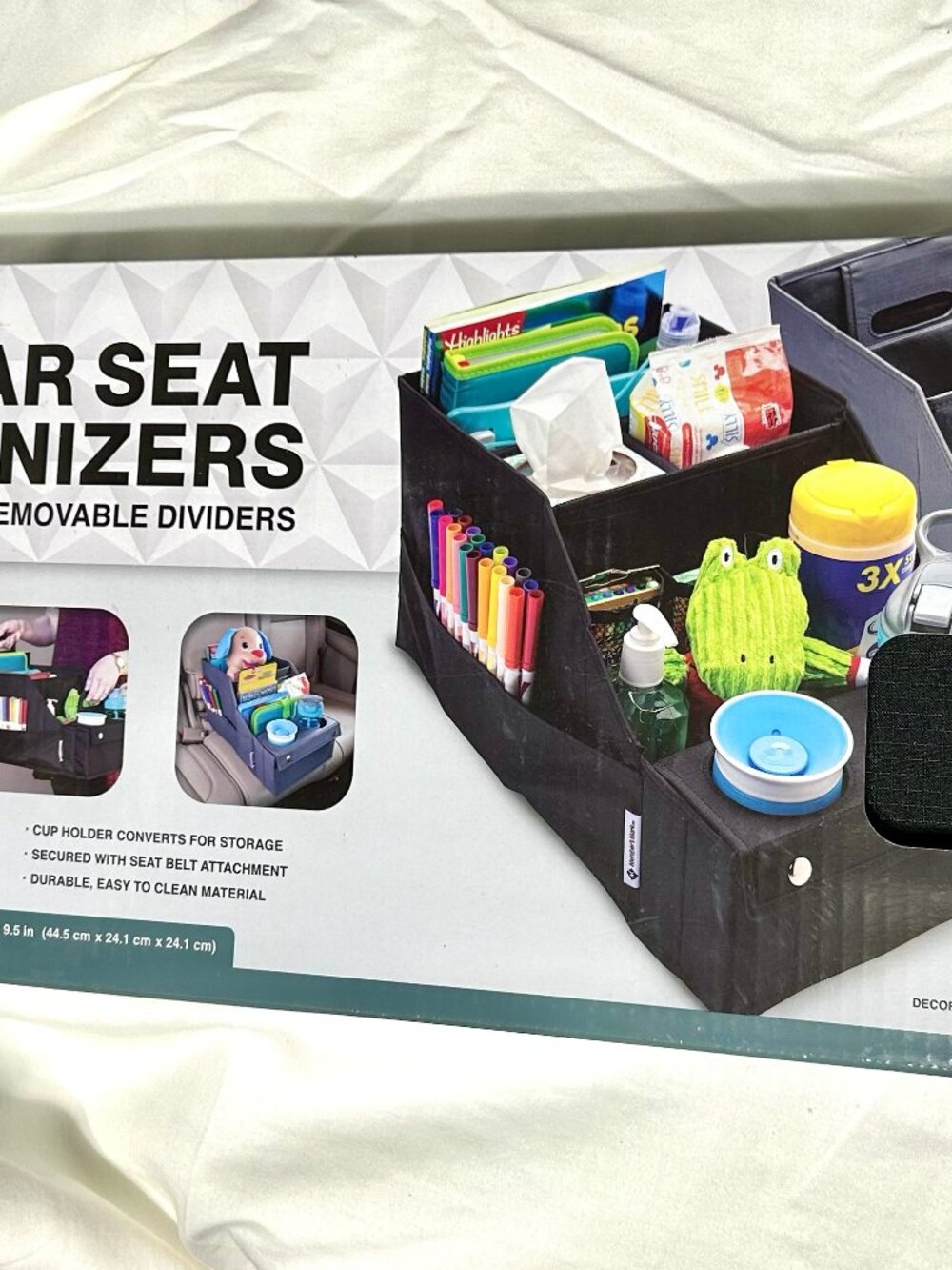 Car Seat Organizers Brand New - 2pk Black - Organize Kids Toys and Snacks!